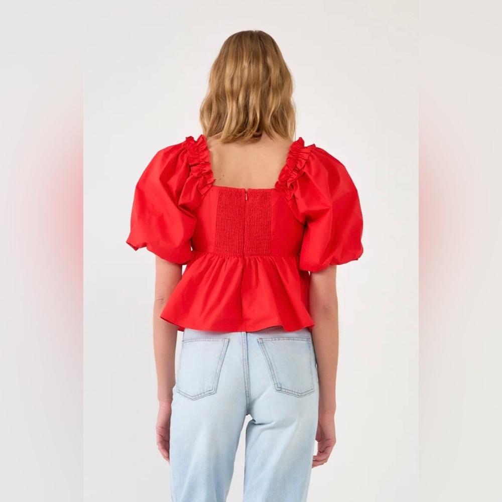 English Factory Sweet Heart To Ruffle Top - Picture 2 of 9